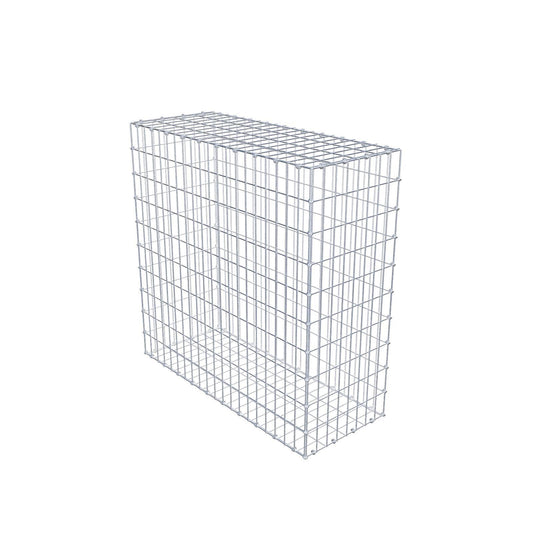 Gabbione 100 cm x 100 cm x 40 cm (L x H x P), maglia 5 x 10 cm, anello a spirale