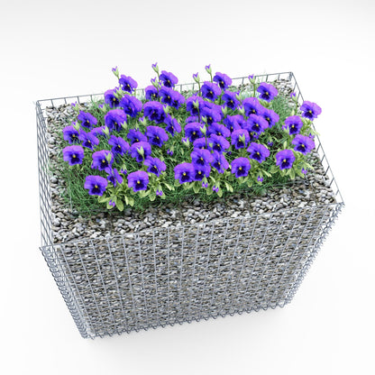 Højbed firkantet 100 cm x 100 cm x 60 cm (L x H x D), maskestørrelse 5 x 5 cm, vægtykkelse 10 cm