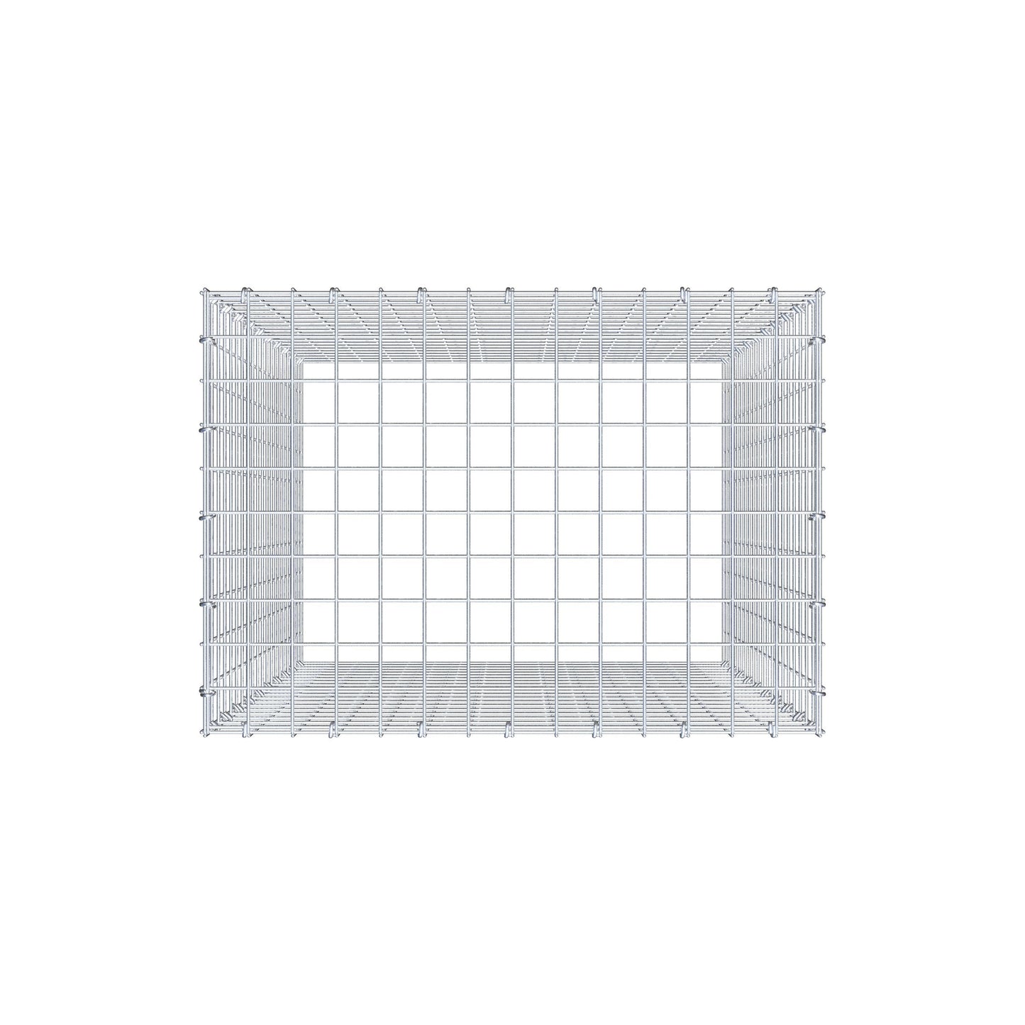 Monteret gabion type 3 100 cm x 70 cm x 50 cm (L x H x D), maskestørrelse 5 cm x 5 cm, C-ring