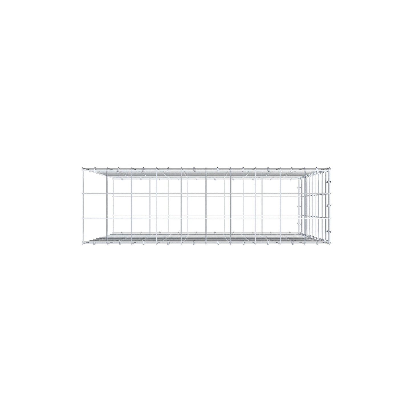 Gabbione fissabile tipo 2 100 cm x 100 cm x 30 cm (L x H x P), maglia 10 cm x 10 cm, anello a C