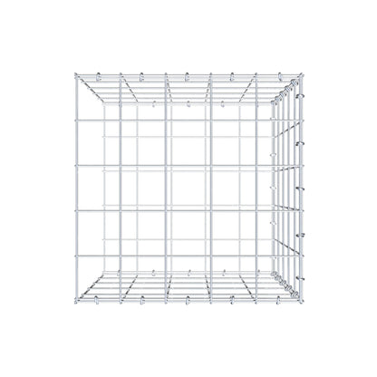 Mounted gabion type 2 50 cm x 50 cm x 50 cm (L x H x D), mesh size 10 cm x 10 cm, C-ring