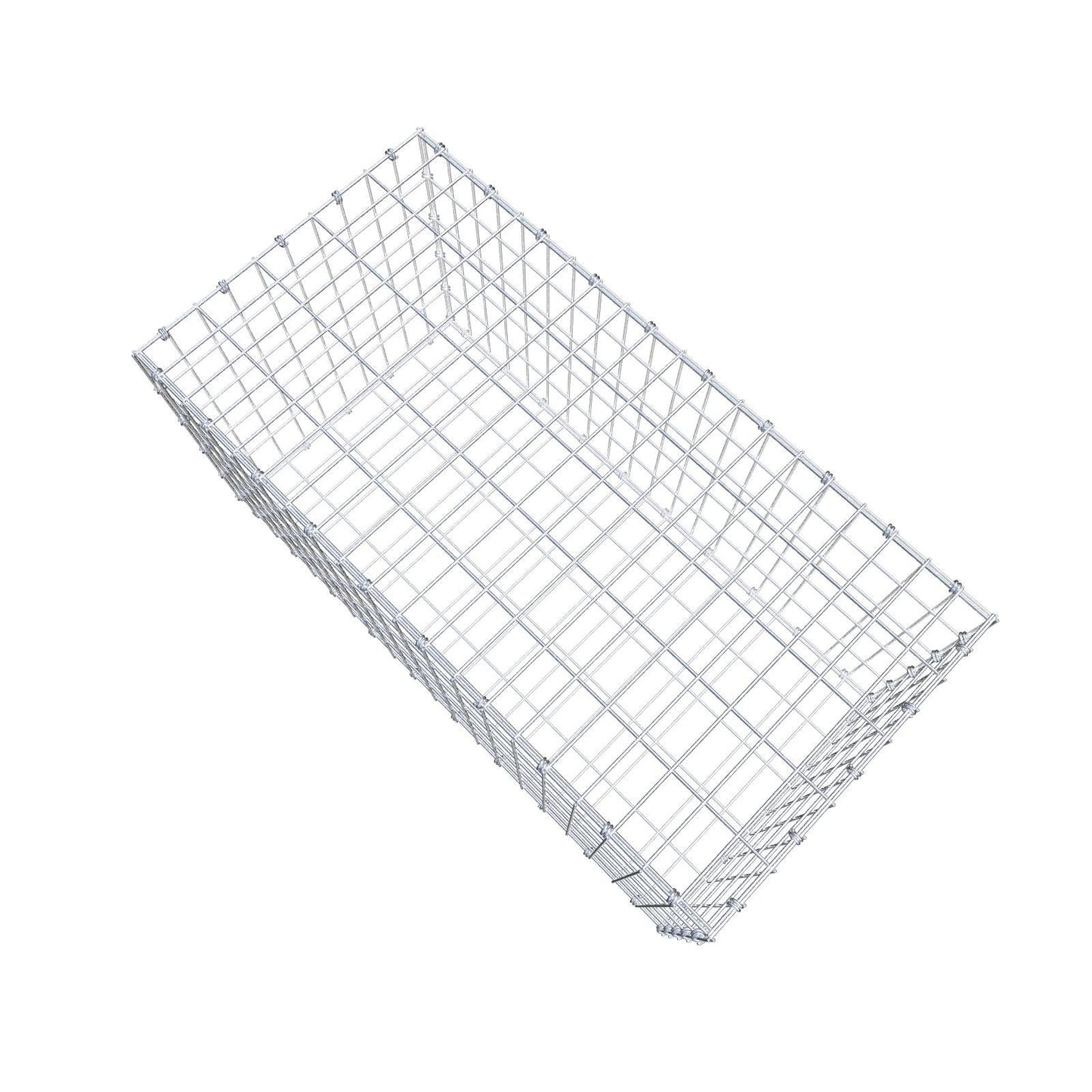 Gabbione 100 cm x 50 cm x 50 cm (L x H x P), maglia 5 x 10 cm, anello a spirale