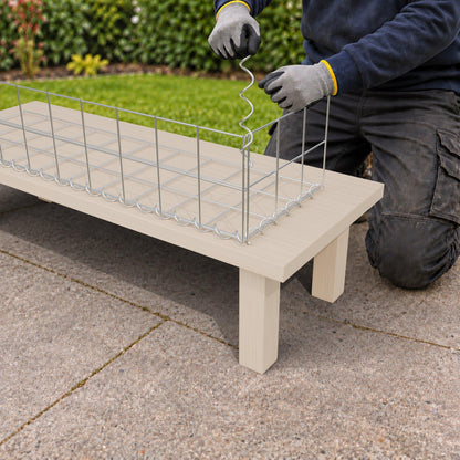Gabion 100 cm x 20 cm x 30 cm (L x H x D), maskestørrelse 10 cm x 10 cm, spiral