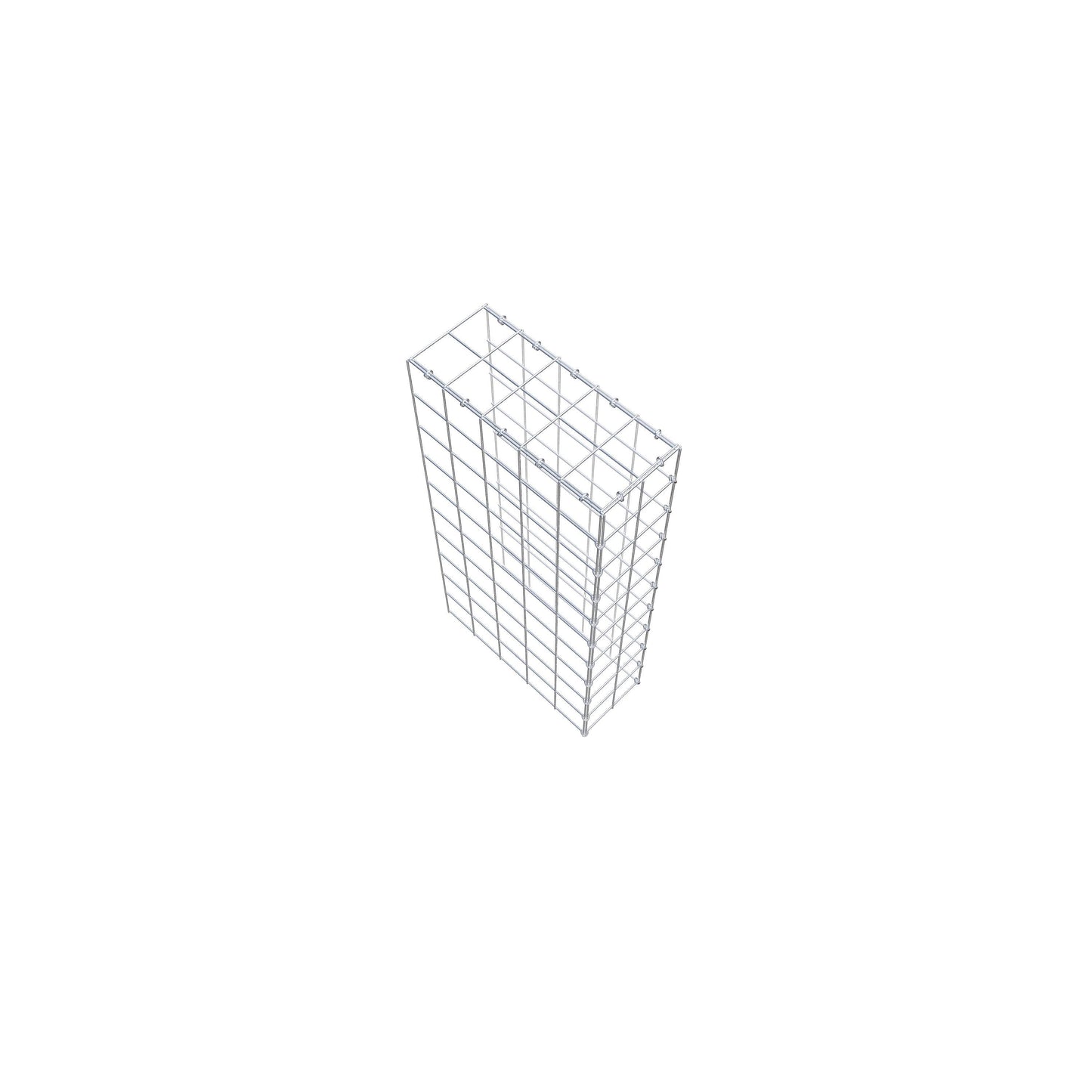 Monteret gabion type 4 100 cm x 50 cm x 20 cm (L x H x D), maskestørrelse 10 cm x 10 cm, C-ring