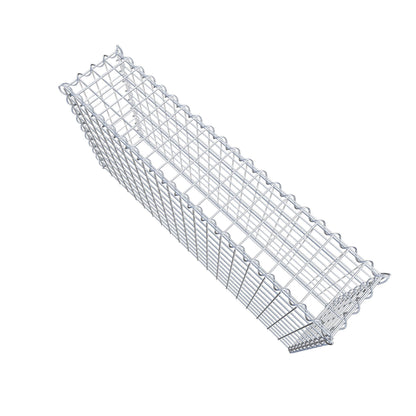 Opvokset gabion type 3 100 cm x 50 cm x 20 cm (L x H x D), maskestørrelse 5 cm x 5 cm, spiral