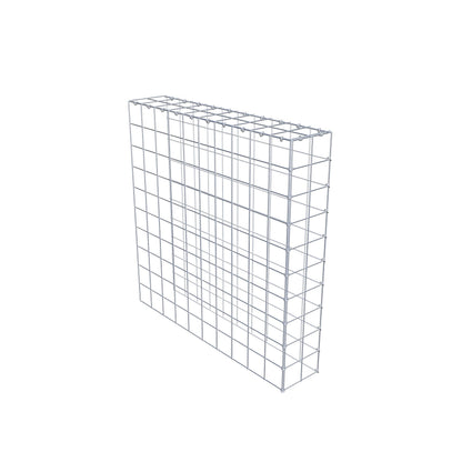 Monteret gabion type 4 100 cm x 100 cm x 20 cm (L x H x D), maskestørrelse 10 cm x 10 cm, C-ring