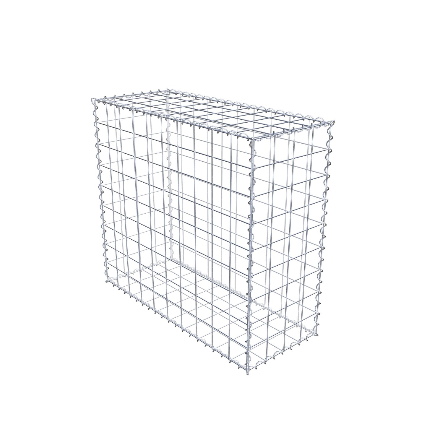 Gabione 100 cm x 90 cm x 40 cm (L x H x T), Maschenweite 10 cm x 10 cm, Spirale