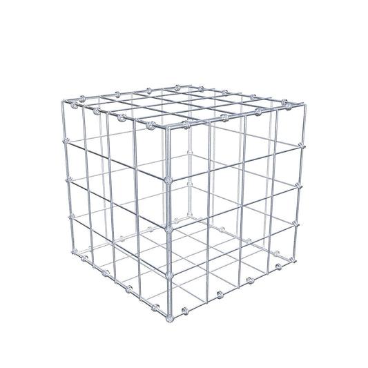 Gabione 40 cm x 40 cm x 40 cm (L x H x T), Maschenweite 10 x 10 cm, Spiralring