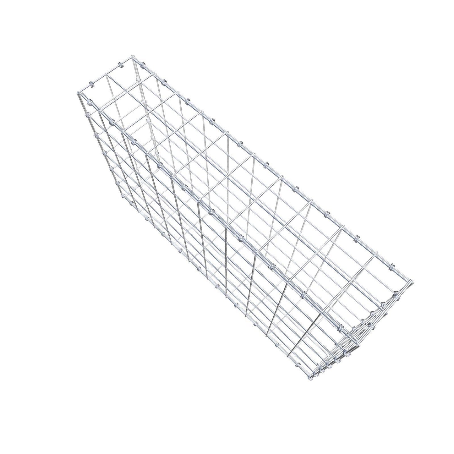 Gabione 100 cm x 60 cm x 20 cm (L x H x T), Maschenweite 10 x 10 cm, Spiralring