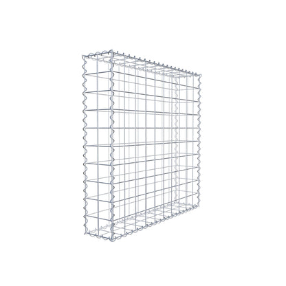 Gabion 100 cm x 100 cm x 20 cm (L x H x D), maskestørrelse 10 cm x 10 cm, spiral