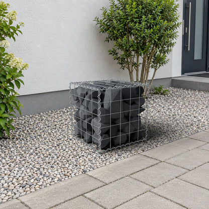 Gabione 50 cm x 50 cm x 50 cm (L x H x T), Maschenweite 10 cm x 10 cm, Spirale