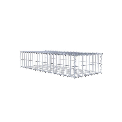 Opvokset gabion type 2 100 cm x 20 cm x 40 cm (L x H x D), maskestørrelse 5 cm x 10 cm, spiral
