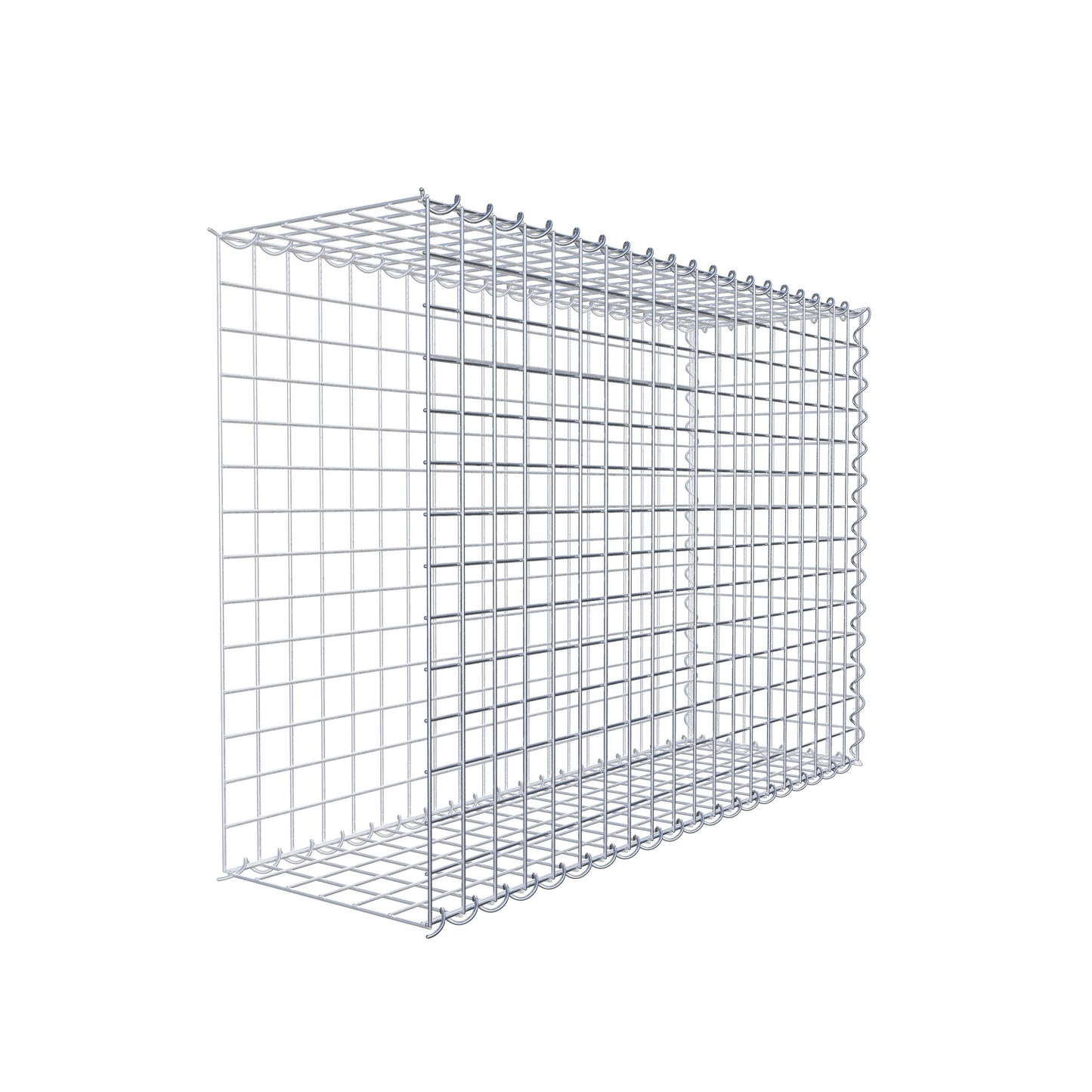 Gavión adulto tipo 2 100 cm x 70 cm x 30 cm (largo x alto x profundidad), tamaño de malla 5 cm x 5 cm, espiral