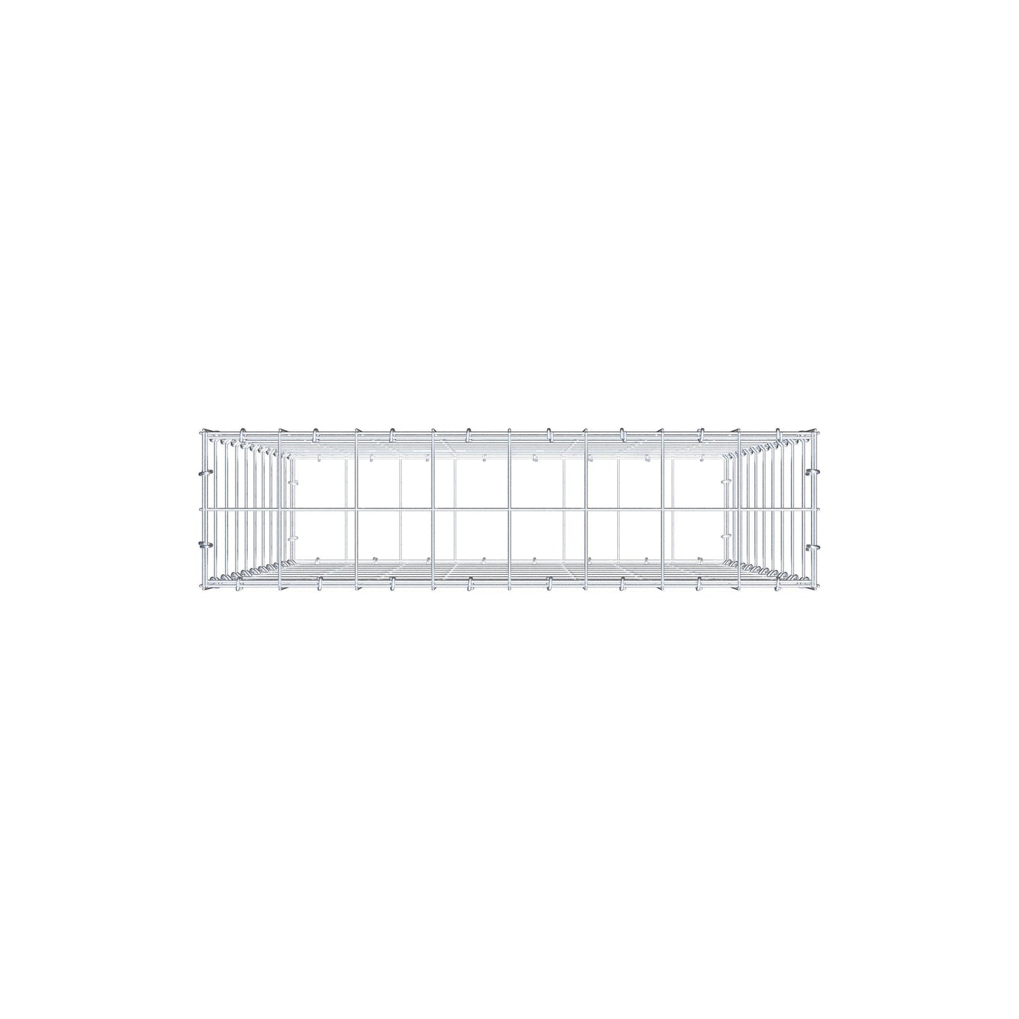 Gabione 100 cm x 80 cm x 20 cm (L x H x T), Maschenweite 10 cm x 10 cm, C-Ring
