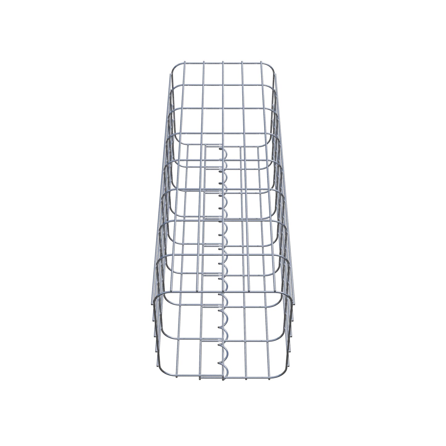 Columna de gaviones cuadrada 27 cm x 27 cm, 80 cm de altura, MW 5 cm x 10 cm