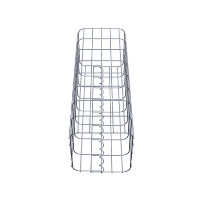 Columna de gaviones cuadrada 27 cm x 27 cm, 80 cm de altura, MW 5 cm x 10 cm