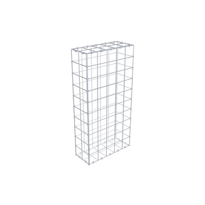 Gabbione 100 cm x 20 cm x 50 cm (L x H x P), maglia 10 cm x 10 cm, anello a C