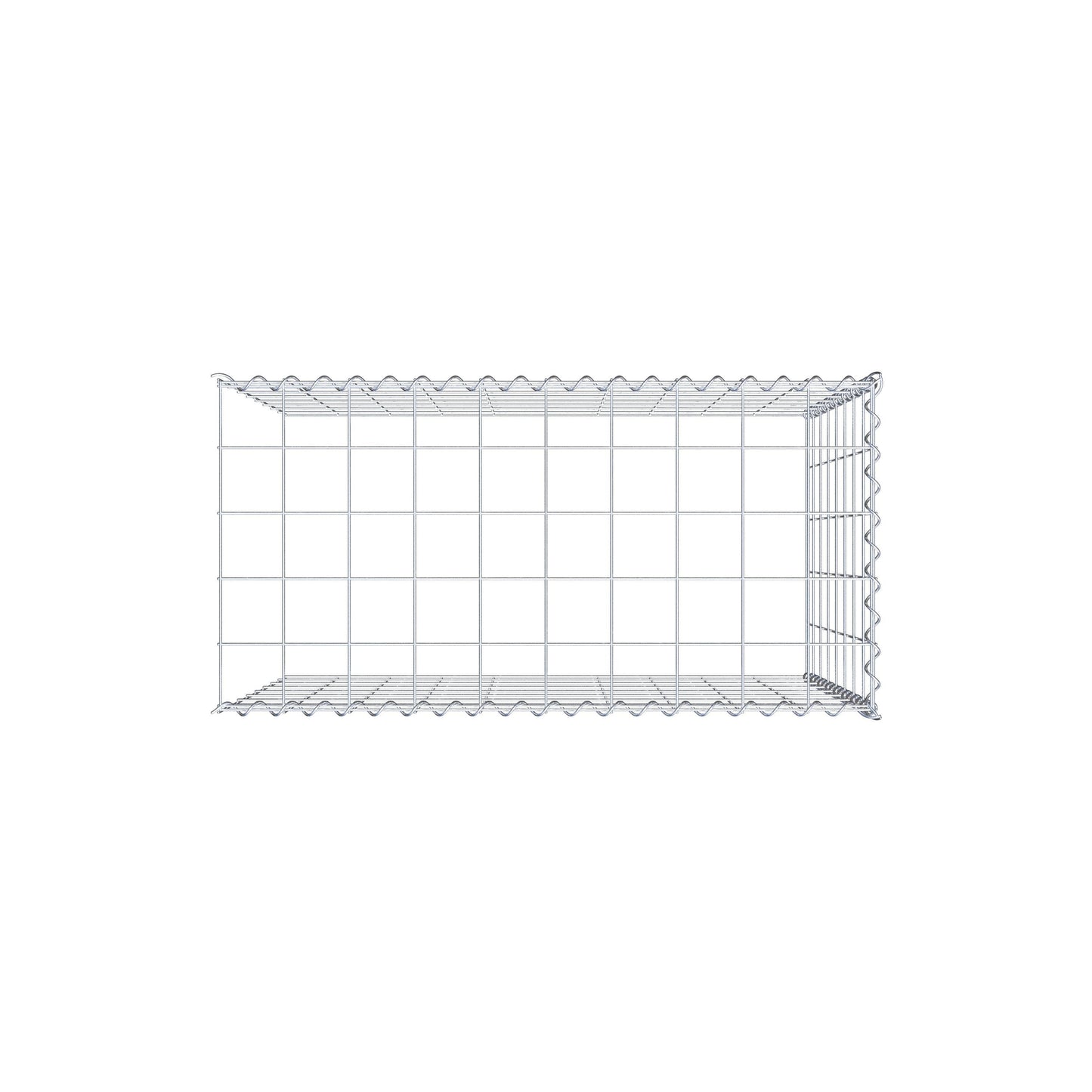 Gabbione aggiuntivo tipo 4 100 cm x 80 cm x 50 cm (L x H x P), maglia 10 cm x 10 cm, spirale