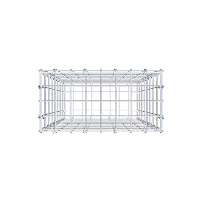 Gabion 80 cm x 40 cm x 20 cm (L x H x P), mailles 5 cm x 10 cm, anneau en C