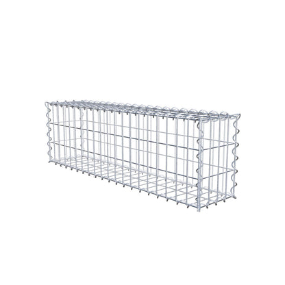 Juego de 2 gaviones de 100 cm x 30 cm x 20 cm (largo x alto x fondo), malla de 5 x 10 cm, en espiral