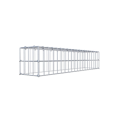 Fourche rapportée type 3 100 cm x 20 cm x 20 cm (L x H x P), mailles 5 cm x 10 cm, anneau C
