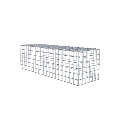 Fourche rapportée type 4 100 cm x 30 cm x 30 cm (L x H x P), mailles 5 cm x 5 cm, anneau C