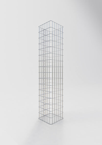 Schanskorfzuil hoekig 32 cm x 32 cm, 160 cm hoog, MW 5 cm x 5 cm