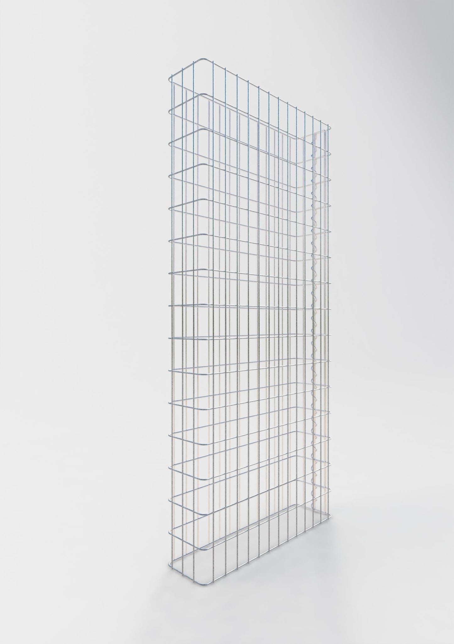 Recinzione in gabbioni lunghezza 67 cm, altezza 180 cm, profondità 17 cm, maglia 5 x 10 cm