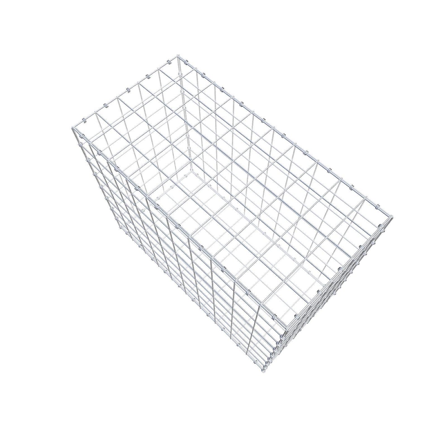 Gabione 100 cm x 80 cm x 50 cm (L x H x T), Maschenweite 10 x 10 cm, Spiralring