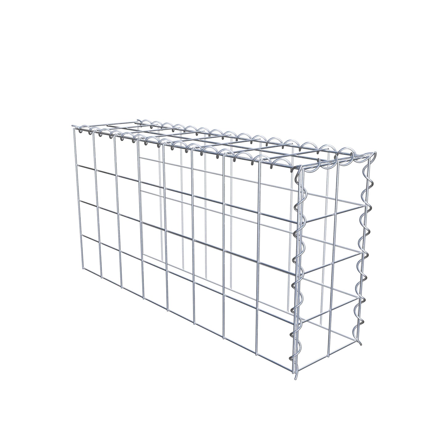 Mounted gabion type 4 80 cm x 40 cm x 20 cm (L x H x D), mesh size 10 cm x 10 cm, spiral