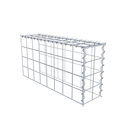 Mounted gabion type 4 80 cm x 40 cm x 20 cm (L x H x D), mesh size 10 cm x 10 cm, spiral
