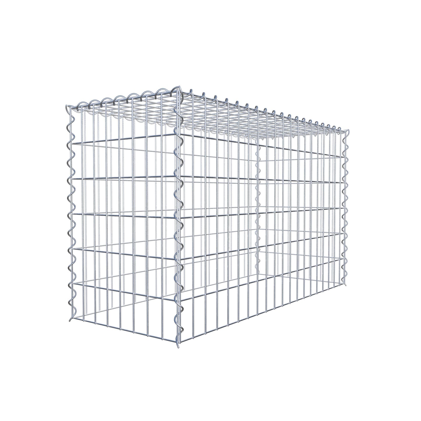 Opvokset gabion type 3 100 cm x 60 cm x 40 cm (L x H x D), maskestørrelse 5 cm x 10 cm, spiral