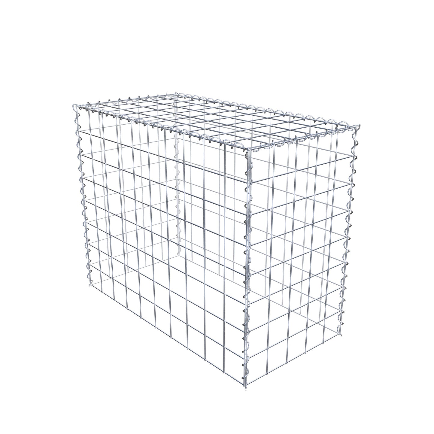 Opvokset gabion type 3 100 cm x 80 cm x 50 cm (L x H x D), maskestørrelse 10 cm x 10 cm, spiral
