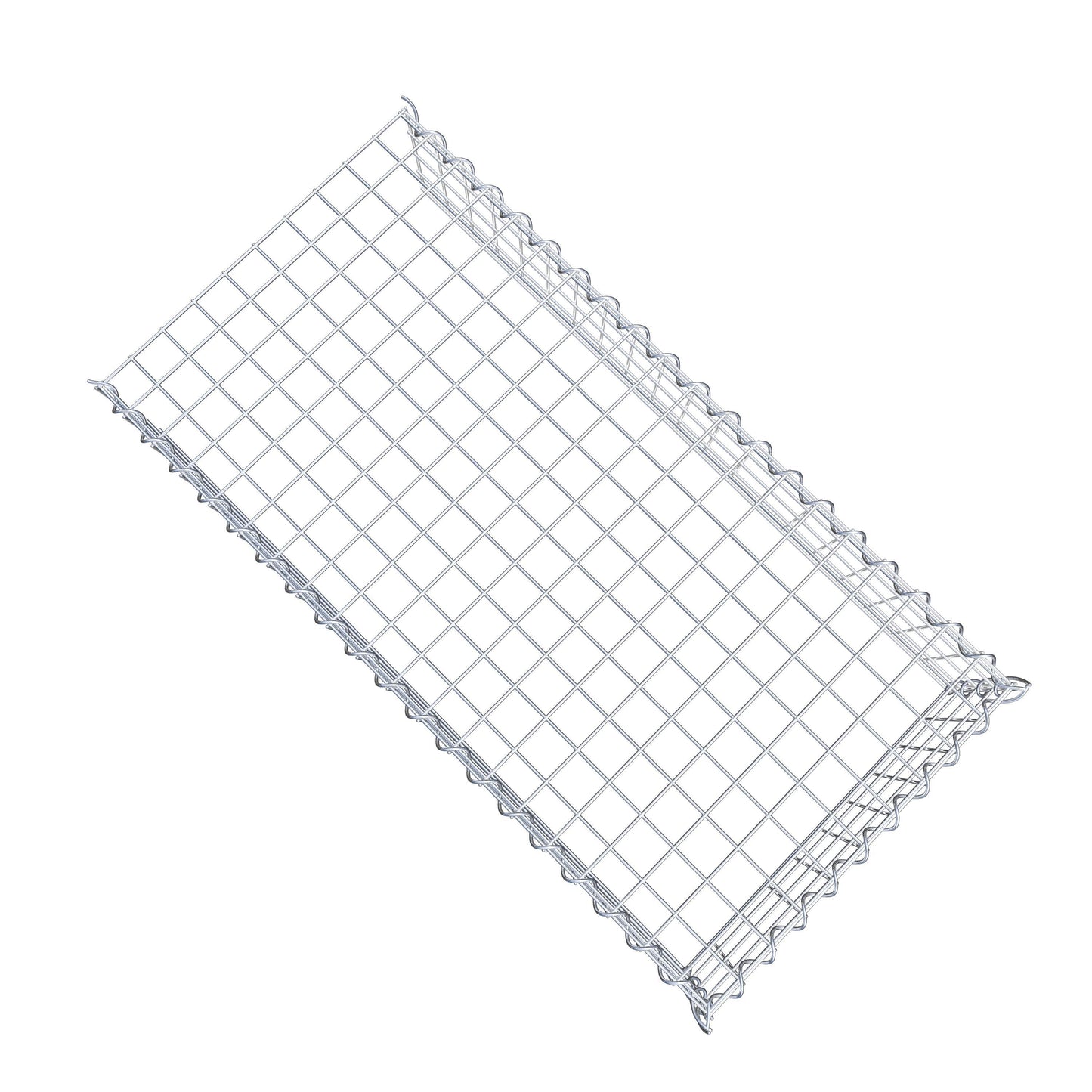 Gabion rapporté type 4 100 cm x 20 cm x 50 cm (L x H x P), mailles 5 cm x 5 cm, spirale
