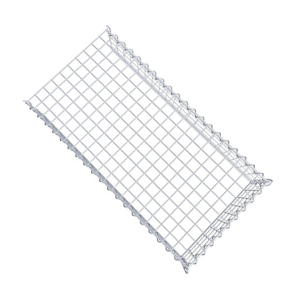 Gabion rapporté type 4 100 cm x 20 cm x 50 cm (L x H x P), mailles 5 cm x 5 cm, spirale
