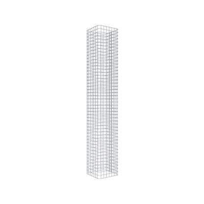 Columna de gaviones angular 37 cm x 37 cm, 230 cm de altura, MW 5 cm x 5 cm