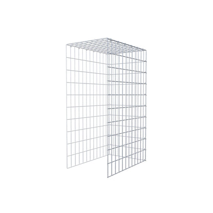 Fourche rapportée type 4 100 cm x 60 cm x 40 cm (L x H x P), mailles 5 cm x 10 cm, anneau C