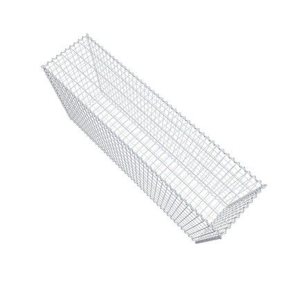 Gabião 200 cm x 100 cm x 50 cm (C x A x P), malhagem 5 cm x 10 cm, espiral