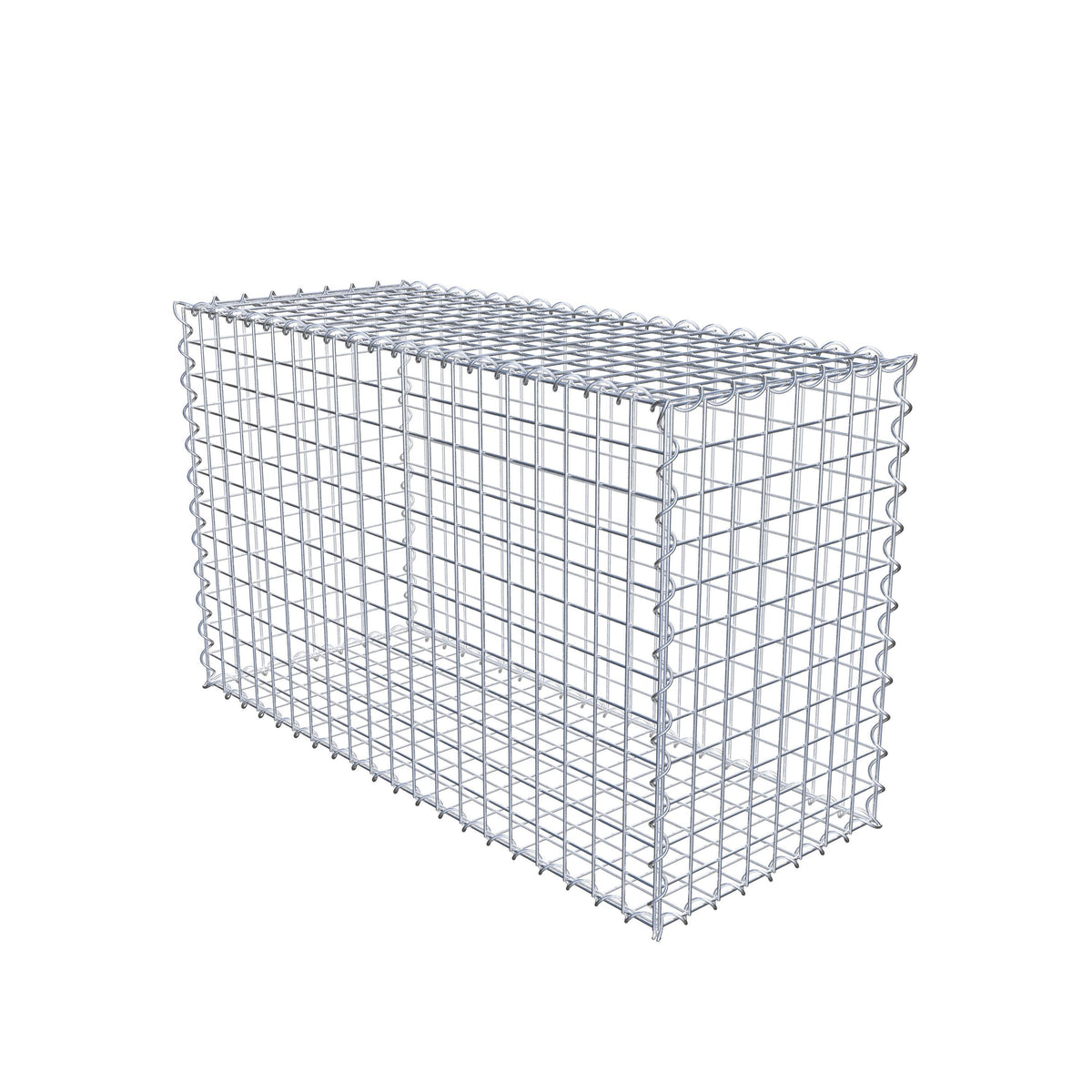 Gabion 100 cm x 60 cm x 40 cm (L x H x D), maskestørrelse 5 cm x 5 cm, spiral