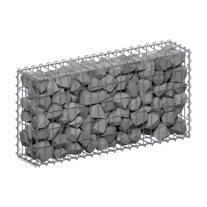 Gabion 100 cm x 50 cm x 20 cm (L x H x D), maskstorlek 5 cm x 10 cm, spiral