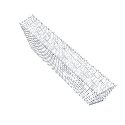 Schanskorf 200 cm x 100 cm x 30 cm (L x H x D), maaswijdte 5 cm x 10 cm, spiraalvormig