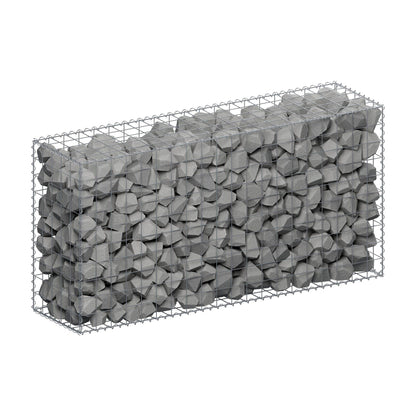 Gabion 200 cm x 100 cm x 50 cm (L x H x P), mailles 10 cm x 10 cm, spirale
