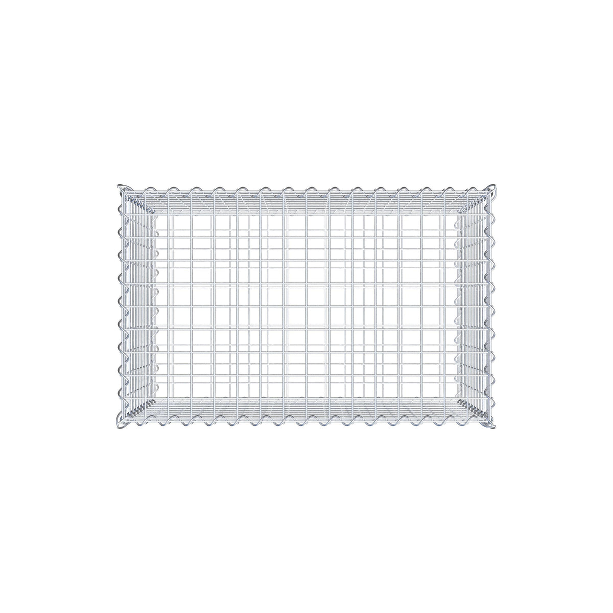 Gabion 80 cm x 50 cm x 50 cm (L x H x D), maskstorlek 5 cm x 5 cm, spiral