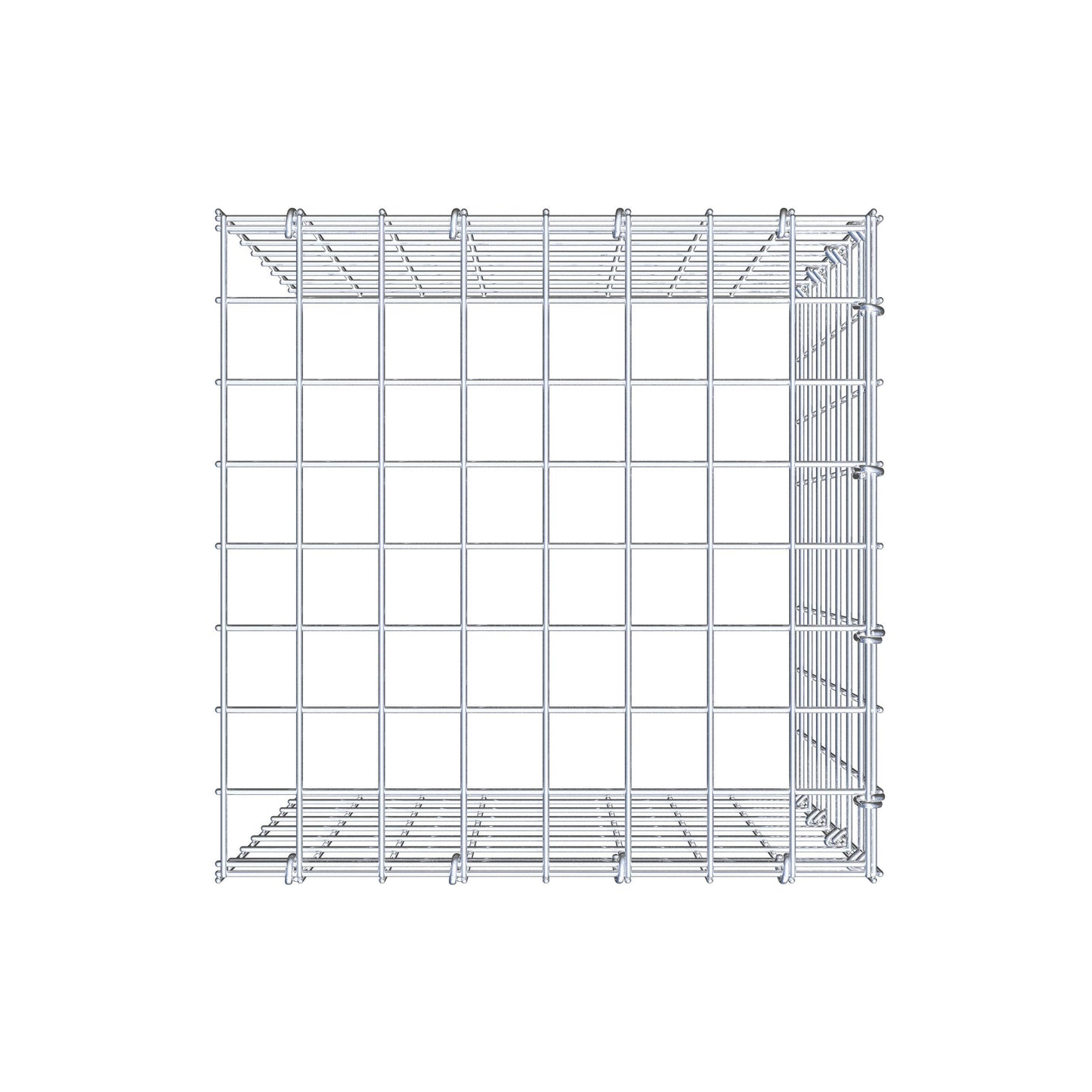 Gavión adicional tipo 4 40 cm x 40 cm x 40 cm (L x A x P), malla 5 cm x 5 cm, anillo en C