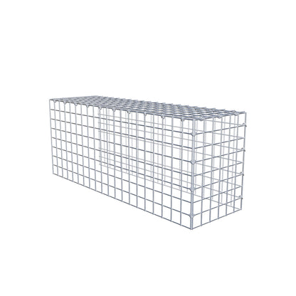 Opzetpaal type 4 100 cm x 40 cm x 30 cm (L x H x D), maaswijdte 5 cm x 5 cm, C-ring