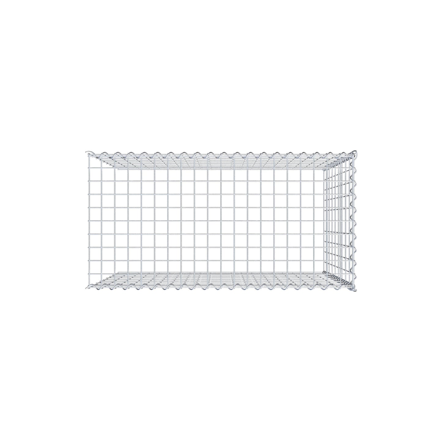 Anbaugabione Typ 4 100 cm x 90 cm x 50 cm (L x H x T), Maschenweite 5 cm x 10 cm, Spirale