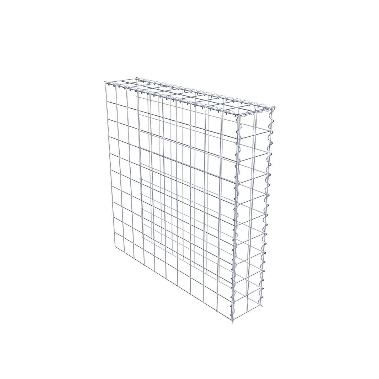 Opvokset gabion type 4 100 cm x 100 cm x 20 cm (L x H x D), maskestørrelse 10 cm x 10 cm, spiral