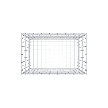 Typ 3 påbyggnadsgabion 100 cm x 80 cm x 50 cm (L x H x D), maskstorlek 5 cm x 10 cm, C-ring