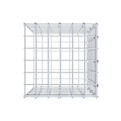 Fourche rapportée type 2 30 cm x 30 cm x 30 cm (L x H x P), mailles 5 cm x 5 cm, anneau en C