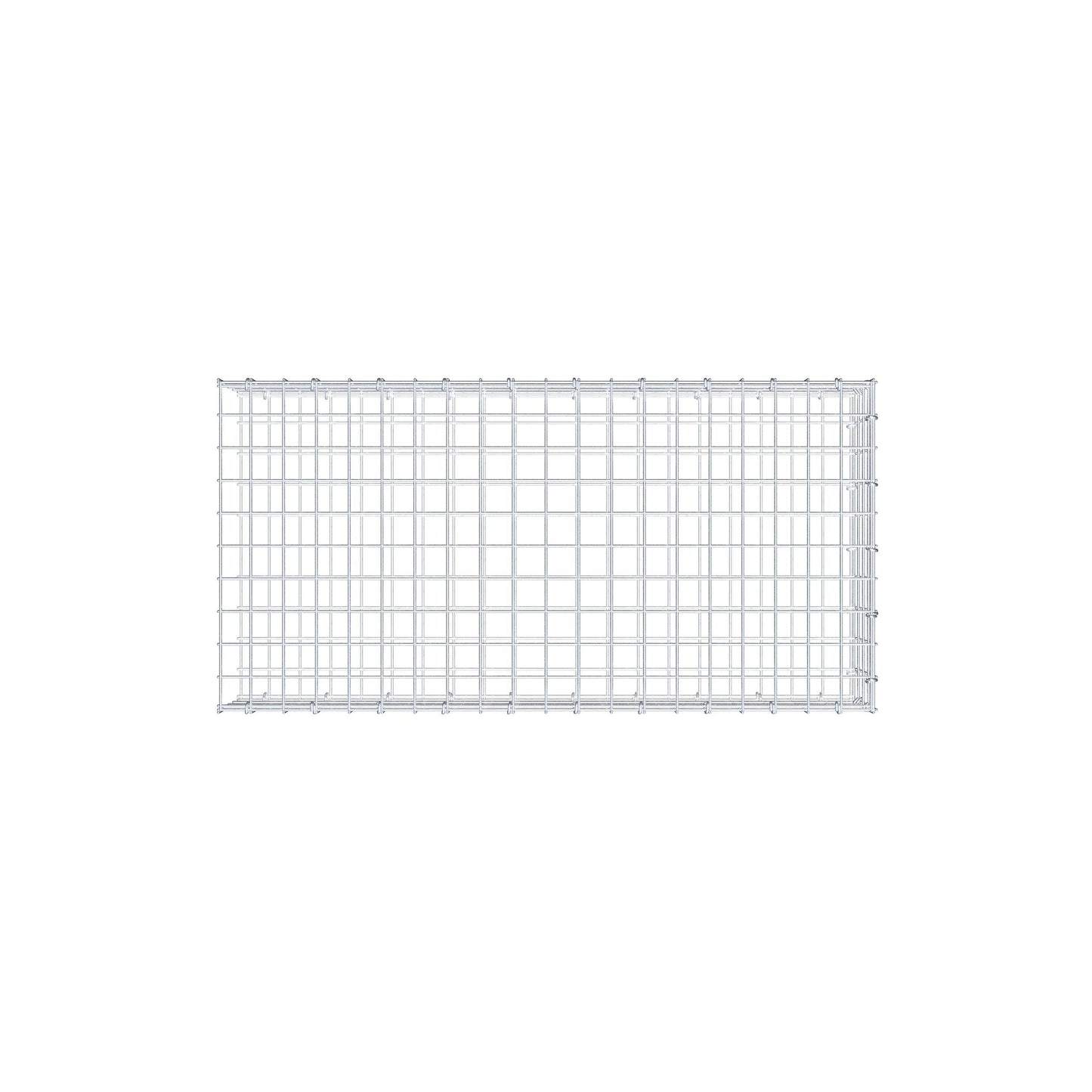 Monteret gabion type 2 100 cm x 20 cm x 50 cm (L x H x D), maskestørrelse 5 cm x 5 cm, C-ring